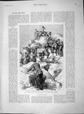 Old Antique Print 1892 Military Manoeuvres Austrian Army Bosnia Mountains 19th