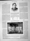 Original Old Antique Print 1892 Sidi Hadj Ardeslam Alarbi Crew Cercle D'Aviron