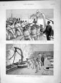 Original Old Antique Print 1892 Ship H.M.S. Blenheim Anchor Sailo 19th