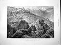 Original Old Antique Print 1892 Scene Among Brigands Corsica Mountains Sier