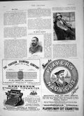 Original Old Antique Print 1892 Jacques Dore Hodister Players Navy Cigarettes