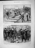 Original Old Antique Print 1892 South Africa Railway Transvaal Wirral Gladstone