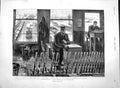 Original Old Antique Print 1892 Life Railway Signalman London Signal-Bow 19th