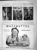 Original Old Antique Print 1892 Mazawattee Tea Neustrasse Hamburg Steinstrasse
