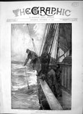 Original Old Antique Print 1892 Untrustworthy Charts Ship Sailors B Victorian