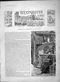 Original Old Antique Print 1892 Westminster Abbey Abbot Islyp Chantry Henry V