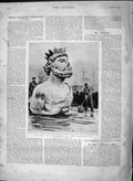 Original Old Antique Print 1892 Jupiter Figurehead Eoudroyant 19th
