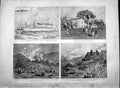 Original Old Antique Print 1892 Isazai India Lockhart Ship Hohenzollern Cannes