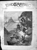 Old Antique Print 1892 Franco-Italian Alps Telegraph Signal Italian Army 19th