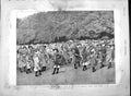 Original Old Antique Print 1892 Skirt-Dance Children Floral Fete George'S Cape