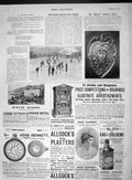 Original Old Antique Print 1893 Rothes Leslie Fifeshire Curling Sport Rink 19th
