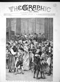 Old Antique Print 1893 Children Fancy Dress Ball Mansion House Lord Mayor 19th