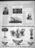 Original Old Antique Print 1893 Kaiserin Elizabeth Ship Hayes Archduke Francis