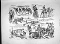 Original Old Antique Print 1893 Field-Day Egyptian Army Siers Manoeuvring Cairo