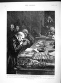 Original Old Antique Print 1893 Parliament William Gladstone Marjoribanks Oath