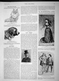 Old Antique Print 1893 Maurel Julia Valentine Proteus Beppo Sandringham 19th