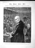 Old Antique Print 1893 Gladstone Peroration Speech Introduction Home Rule 19th