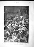 Original Old Antique Print 1893 Artists Carnival Munchener Kinde Keller Munich