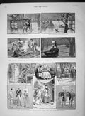 Original Old Antique Print 1893 Royal Academy Art Floods River Brisbane Au 19th