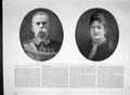 Old Antique Print 1893 King Humbert Queen Margaret Italy Silver-Wedding 19th