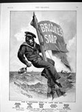 Original Old Antique Print 1893 Advertisement Brookes Monkey Brand Soap 19th