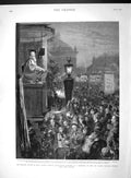 Old Antique Print 1893 Open-Air Pulpit Trinity Church Marylebone Cadman 19th