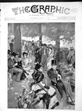 Old Antique Print 1893 Cup Day Ascot Horse Racing Lawn Spectators Sport 19th