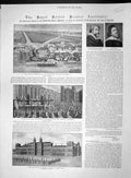 Old Antique Print 1893 Palace Whitehall Peter Rubens Jones King Charles 19th