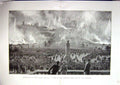 Original Old Antique Print 1893 Fireworks Crystal Palace Gardens Terraces 19th