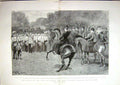 Original Old Antique Print 1893 Scots Guards Rotten Row Fife Drum Wellington