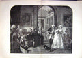 Original Old Antique Print 1893 Doctor Johnson Lord Chesterfield Ante-Room