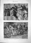 Old Antique Print 1893 Children Floral Gardens Regent'S Hospital Ormonde 19th