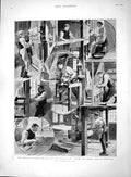 Original Old Antique Print 1893 Princess May Duke York Weaving Weddin Victorian