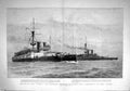 Original Old Antique Print 1893 War Battle Ship Victoria Twin-Screw Camperdown 0