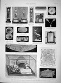 Original Old Antique Print 1893 Wedding Presents Duke York Mirror Silver Stag