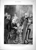 Original Old Antique Print 1893 Royal Wedding Queen Lord Mayor Windsor Castle