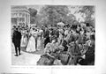 Original Old Antique Print 1893 Paris Lord Lady Dufferin Garden Party Victorian