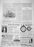 Old Antique Print 1893 Maha Chakrkri King Siam Yacht Ship Bennett Watch 19th