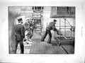Original Old Antique Print 1893 Navy Manoeuvres Order Close Water-Tight Doors