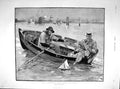 Original Old Antique Print 1893 Naval Manoeuvres Lesson Tactics Young Boy Boat