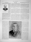 Old Antique Print 1893 Henry Joy Trumpet-Major Beasley Author Stammering 19th