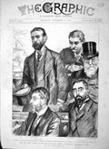 Original Old Antique Print 1893 Home Rule Bill Irish Parliament Sexton Tanner