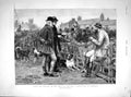 Original Old Antique Print 1893 Harvest West England Sheep Fair Cornwall Dogs