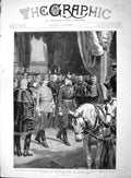 Original Old Antique Print 1893 Duke Connaught Hungary Emperor Austria Germany
