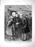 Old Antique Print 1893 Gladstone Prince'S Street Edinburgh Train Albert 19th