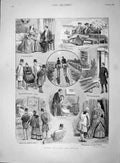 Original Old Antique Print 1893 Romance Flirting Professor Benjamin Jowett 19th