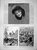 Old Antique Print 1893 Lyceum America Ellen Terry Ship Nemudian Peckham 19th