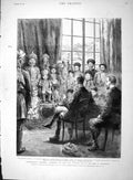 Original Old Antique Print 1893 Afternoon Tea Youngest Sonn Amir Afghanistan