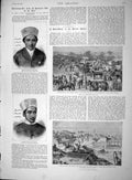 Original Old Antique Print 1893 Sirdar Khan Land-Rush America Montezuma Haggard