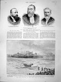 Old Antique Print 1893 Mayor Sherriff George Dimsdale Moore Brighton Pier 19th